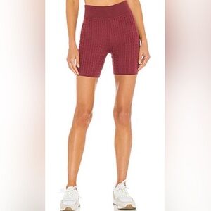Revolve 525 America Ribbed Biker Shorts Wildberry High Waist Athleisure NWT